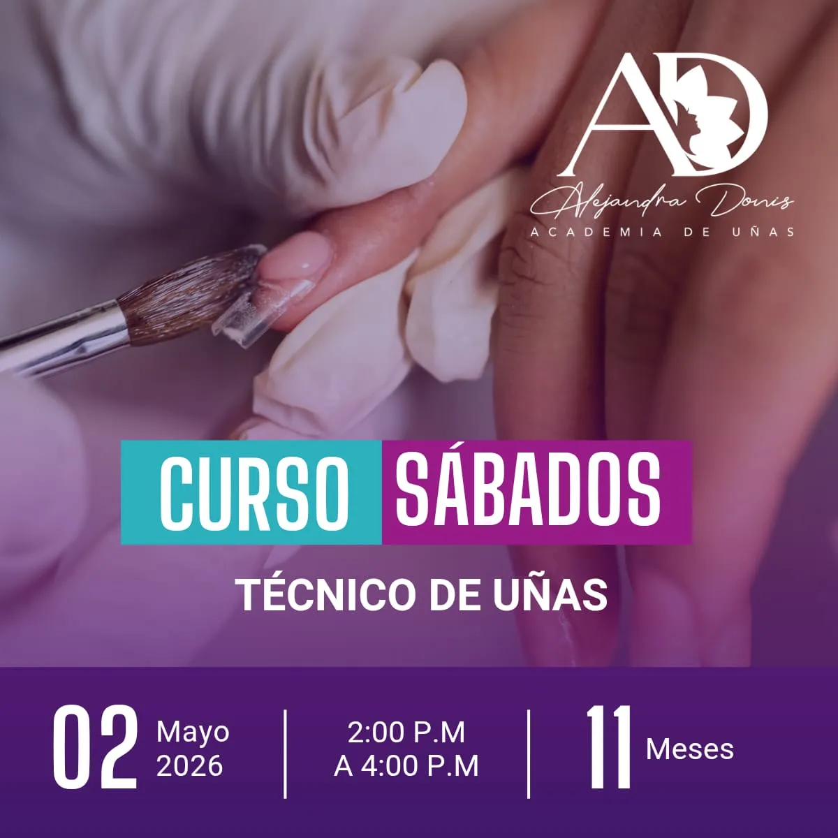 Curso Sabados Tecnico de Uñas - Inicia 02 Mayo 2026